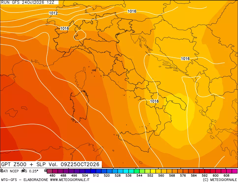 mappa 500 hPa GPT + Press SLM