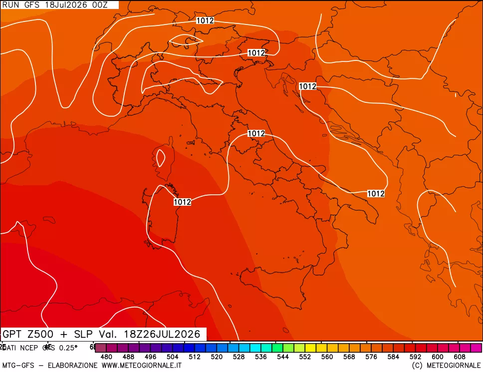 mappa 500 hPa GPT + Press SLM