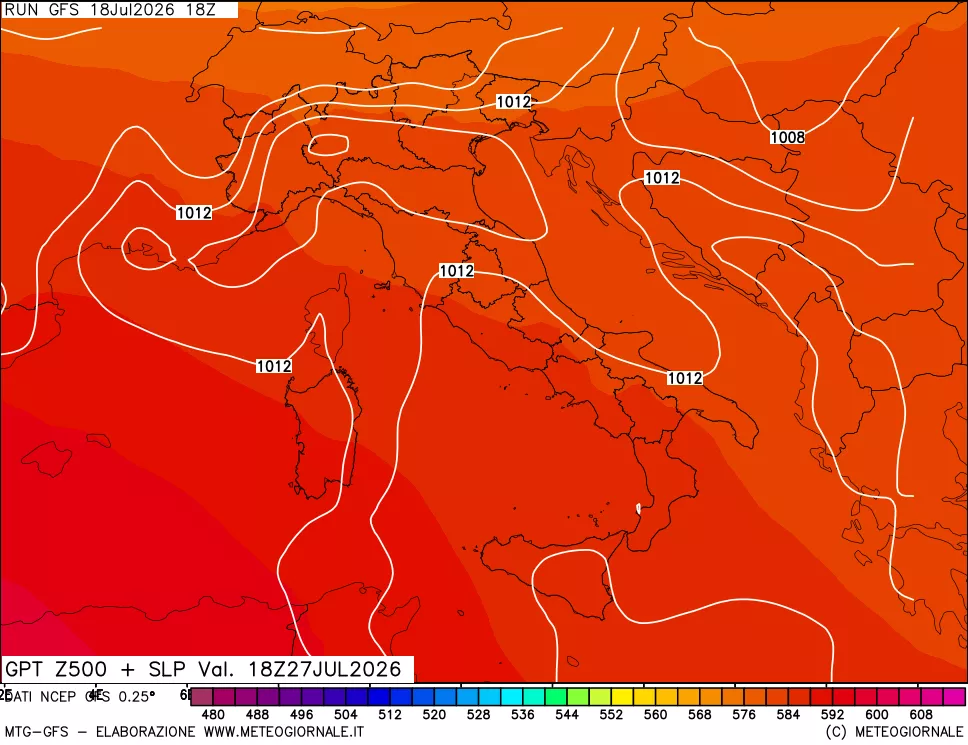 mappa 500 hPa GPT + Press SLM