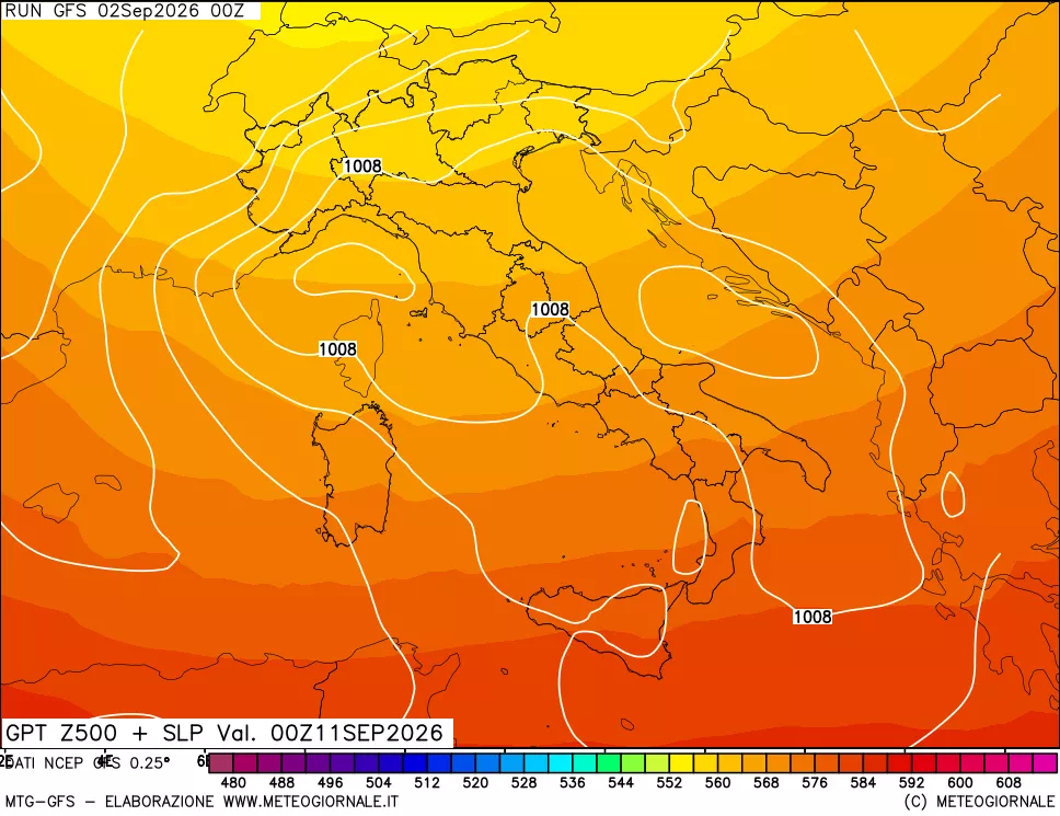 mappa 500 hPa GPT + Press SLM