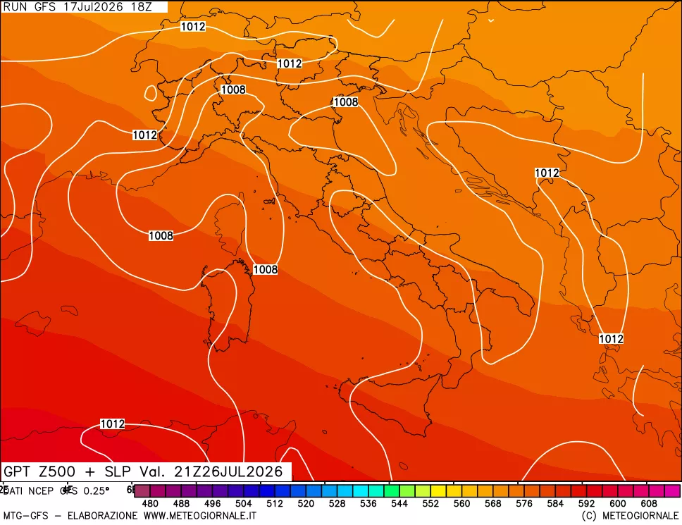 mappa 500 hPa GPT + Press SLM