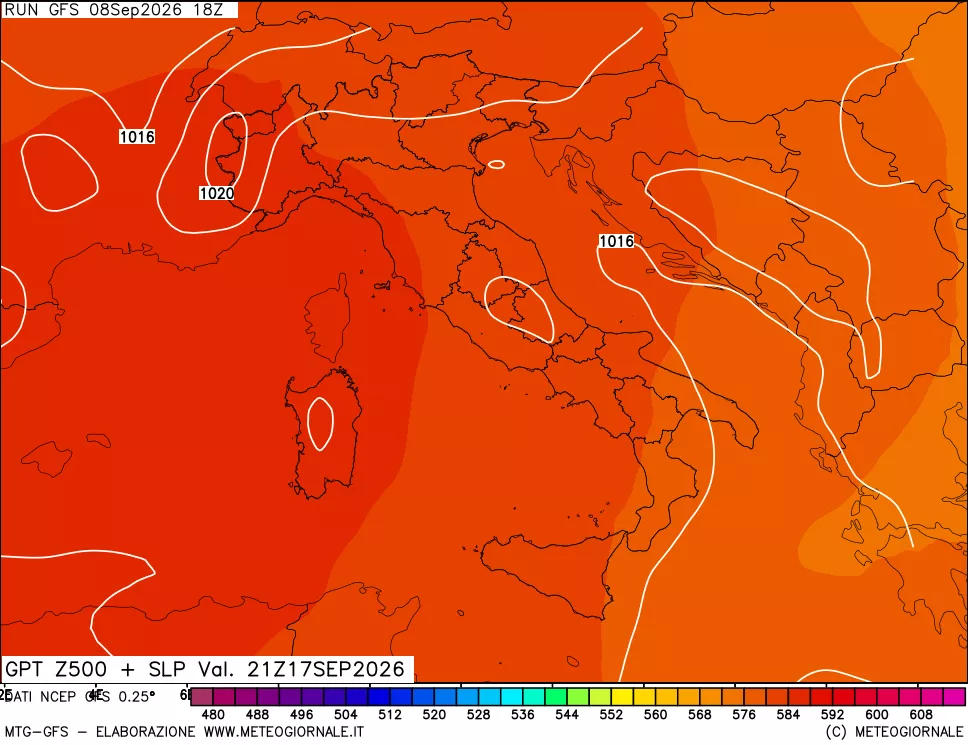mappa 500 hPa GPT + Press SLM