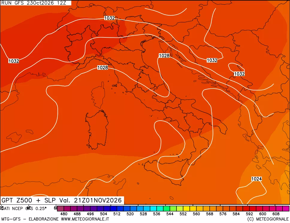 mappa 500 hPa GPT + Press SLM