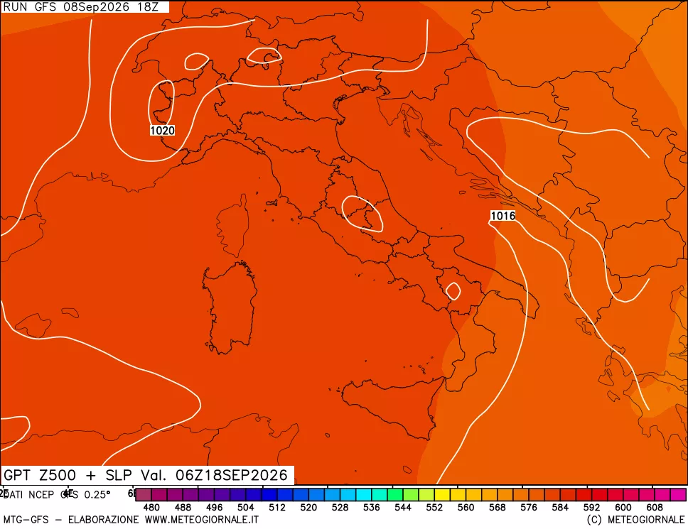 mappa 500 hPa GPT + Press SLM
