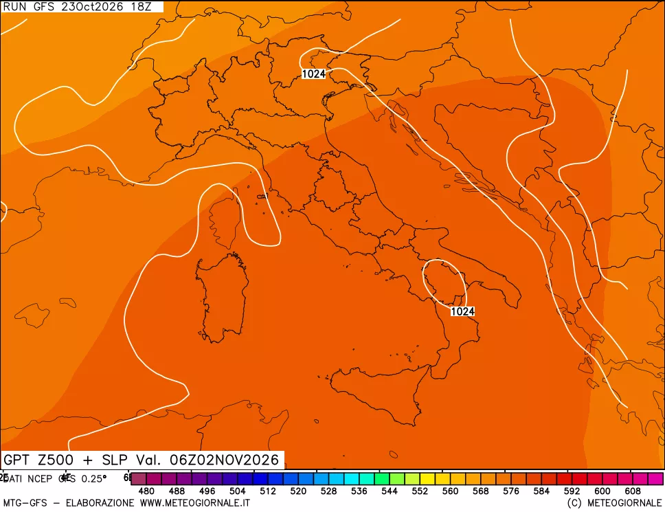 mappa 500 hPa GPT + Press SLM