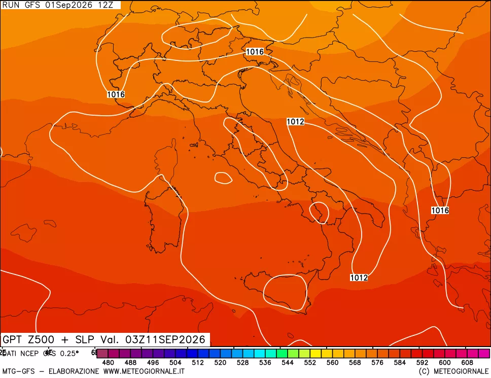 mappa 500 hPa GPT + Press SLM