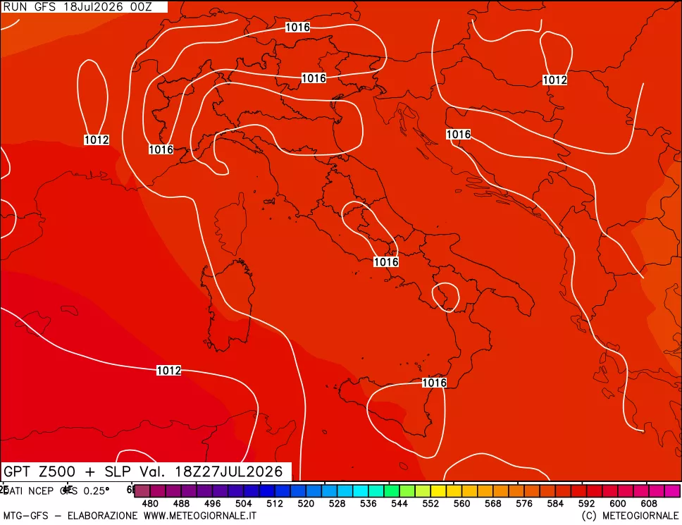 mappa 500 hPa GPT + Press SLM