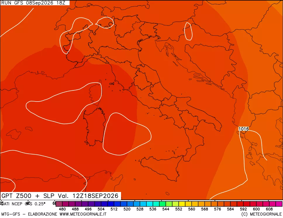 mappa 500 hPa GPT + Press SLM