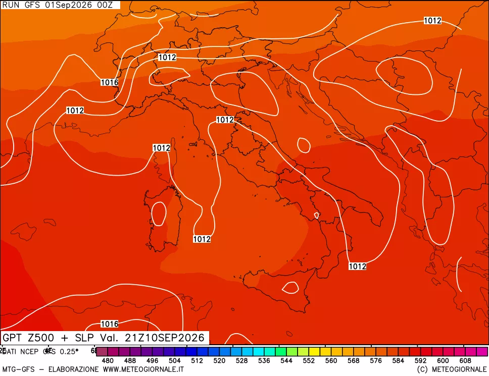 mappa 500 hPa GPT + Press SLM