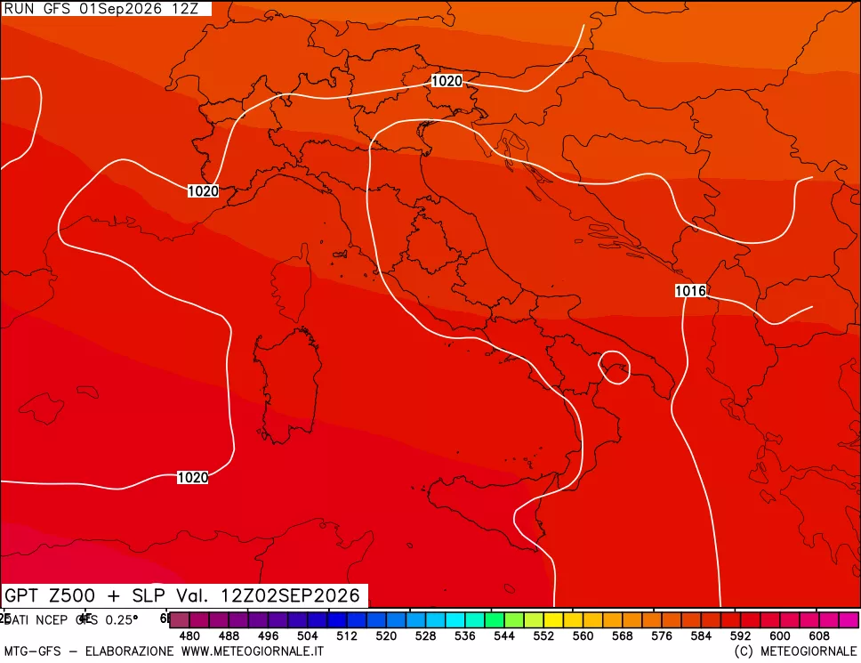mappa 500 hPa GPT + Press SLM