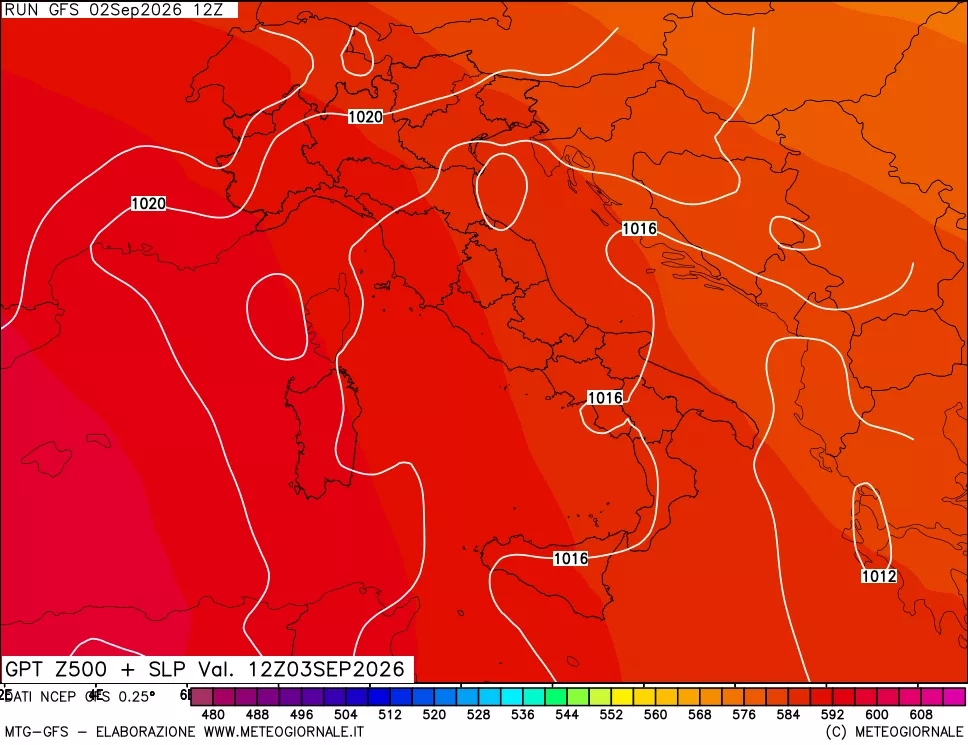 mappa 500 hPa GPT + Press SLM