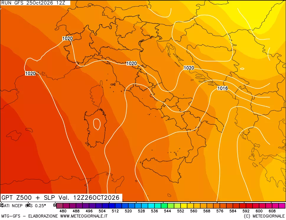 mappa 500 hPa GPT + Press SLM