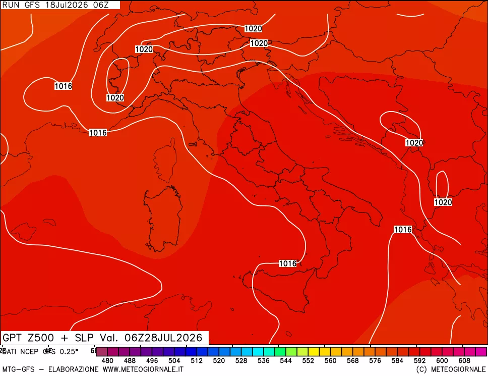 mappa 500 hPa GPT + Press SLM