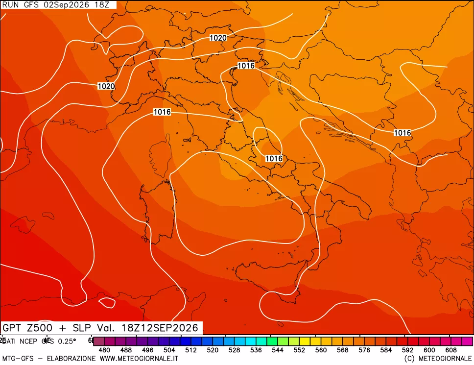 mappa 500 hPa GPT + Press SLM