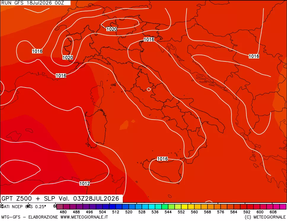 mappa 500 hPa GPT + Press SLM