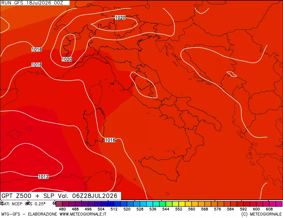 mappa 500 hPa GPT + Press SLM