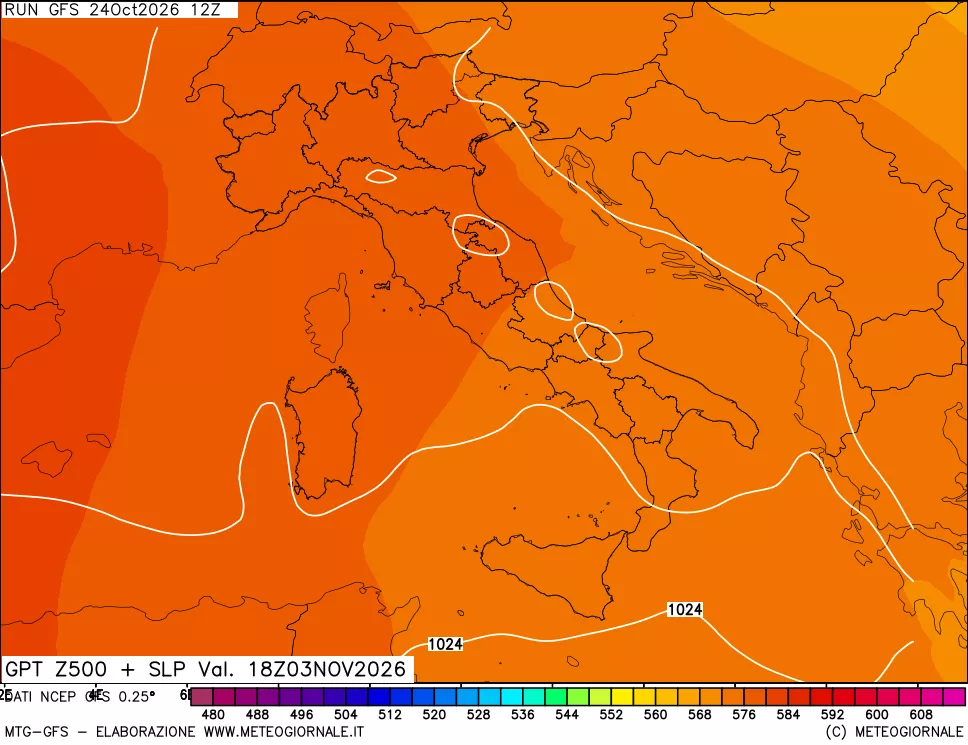 mappa 500 hPa GPT + Press SLM