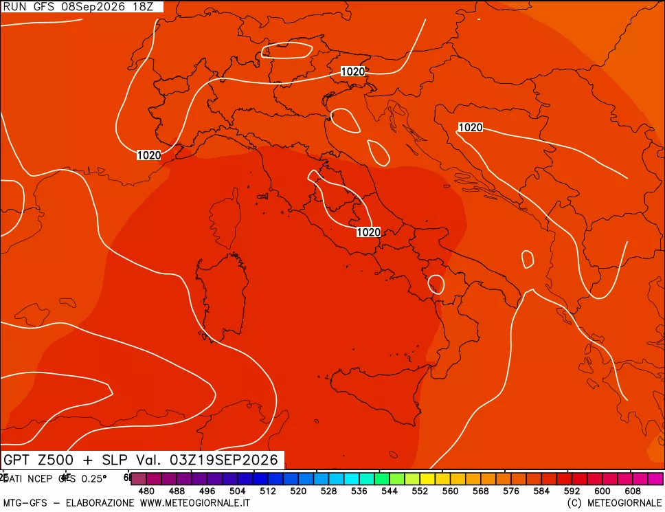 mappa 500 hPa GPT + Press SLM
