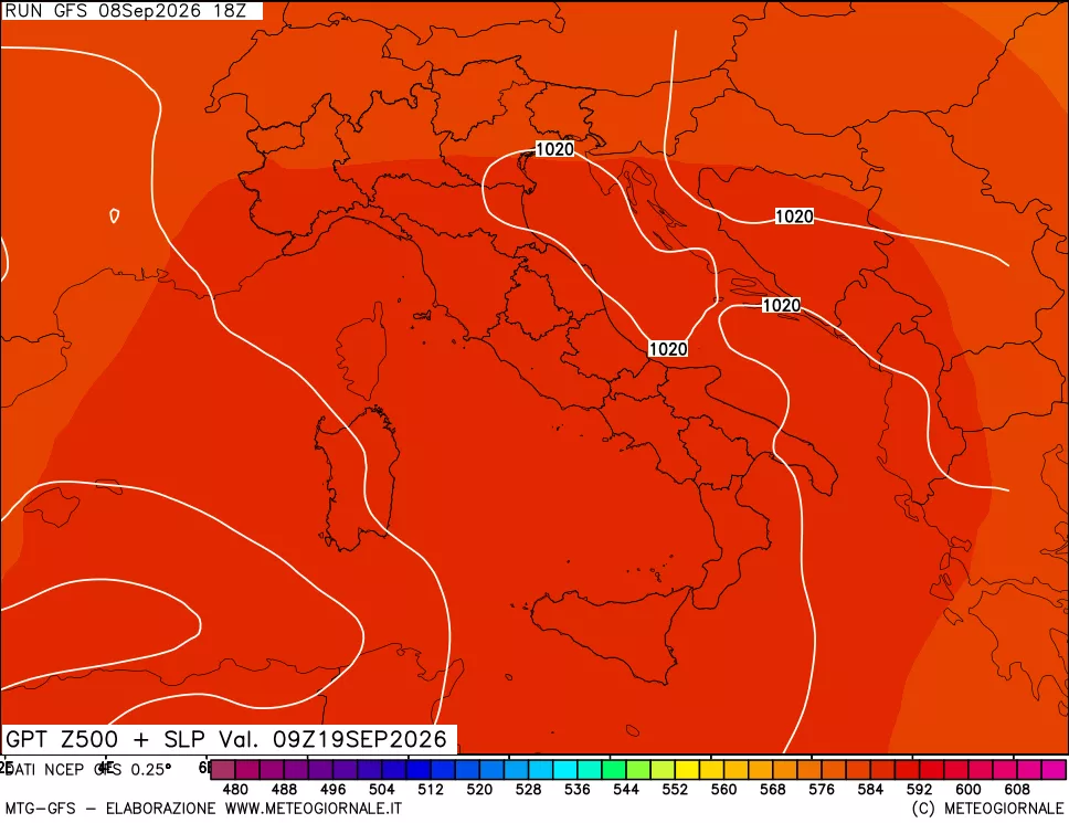mappa 500 hPa GPT + Press SLM