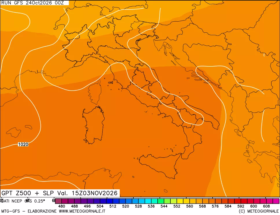 mappa 500 hPa GPT + Press SLM