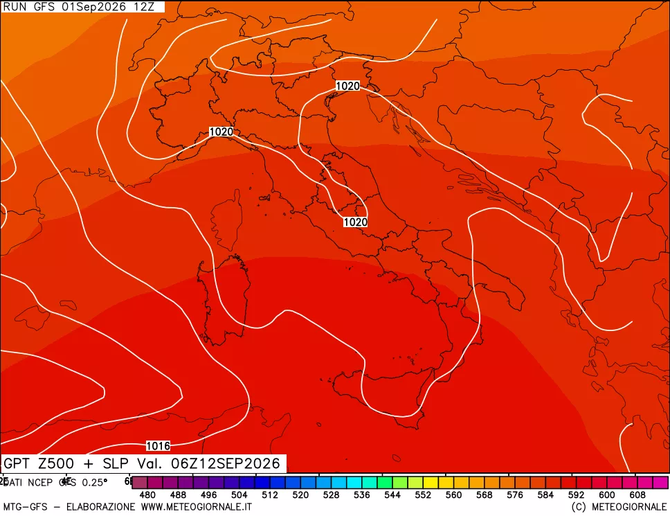 mappa 500 hPa GPT + Press SLM
