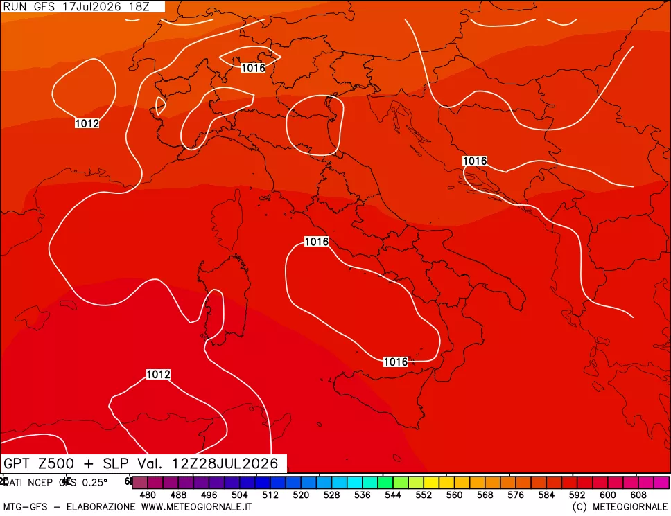 mappa 500 hPa GPT + Press SLM