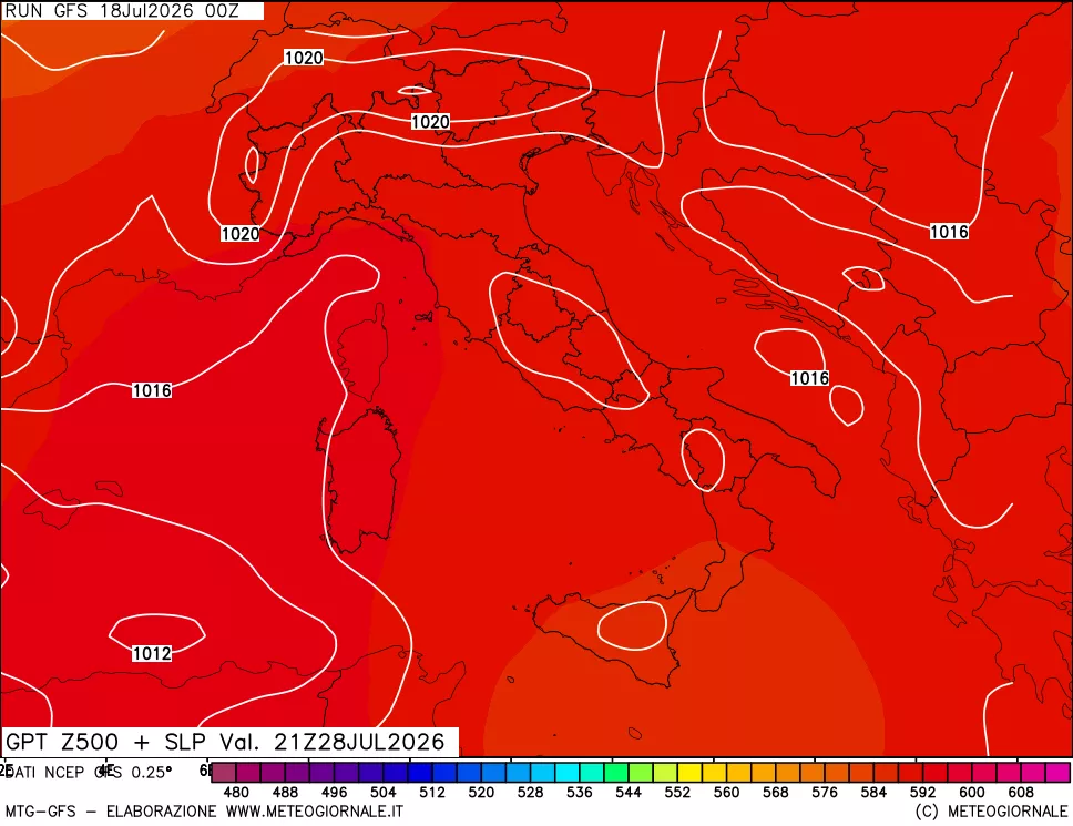 mappa 500 hPa GPT + Press SLM