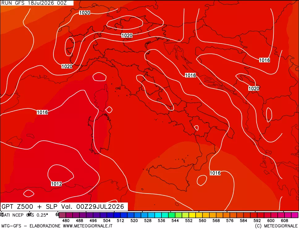 mappa 500 hPa GPT + Press SLM