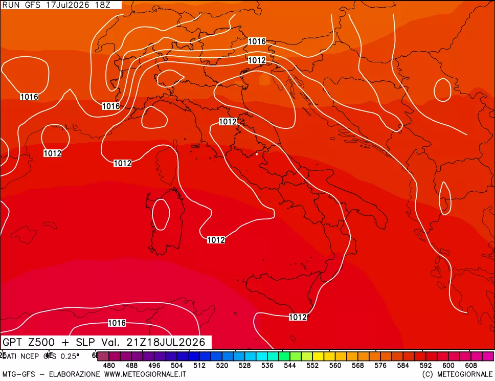 mappa 500 hPa GPT + Press SLM