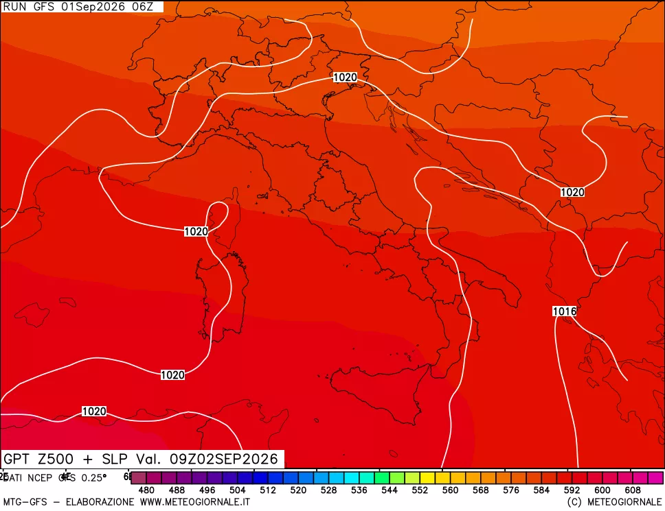 mappa 500 hPa GPT + Press SLM