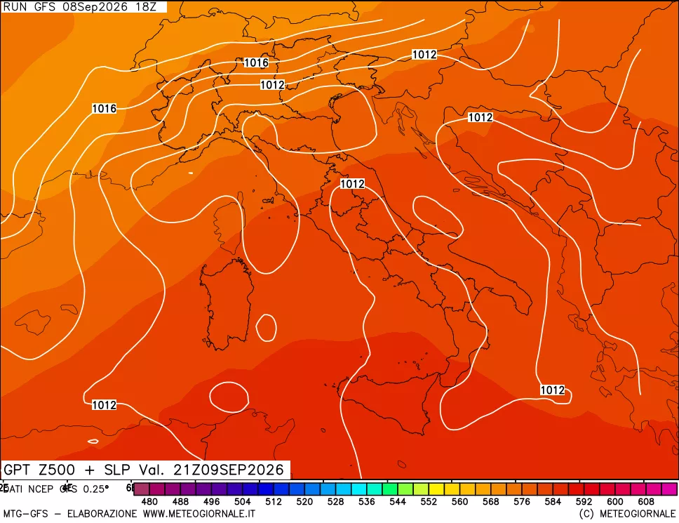 mappa 500 hPa GPT + Press SLM