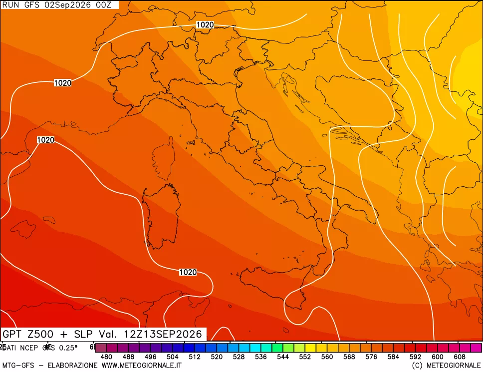 mappa 500 hPa GPT + Press SLM