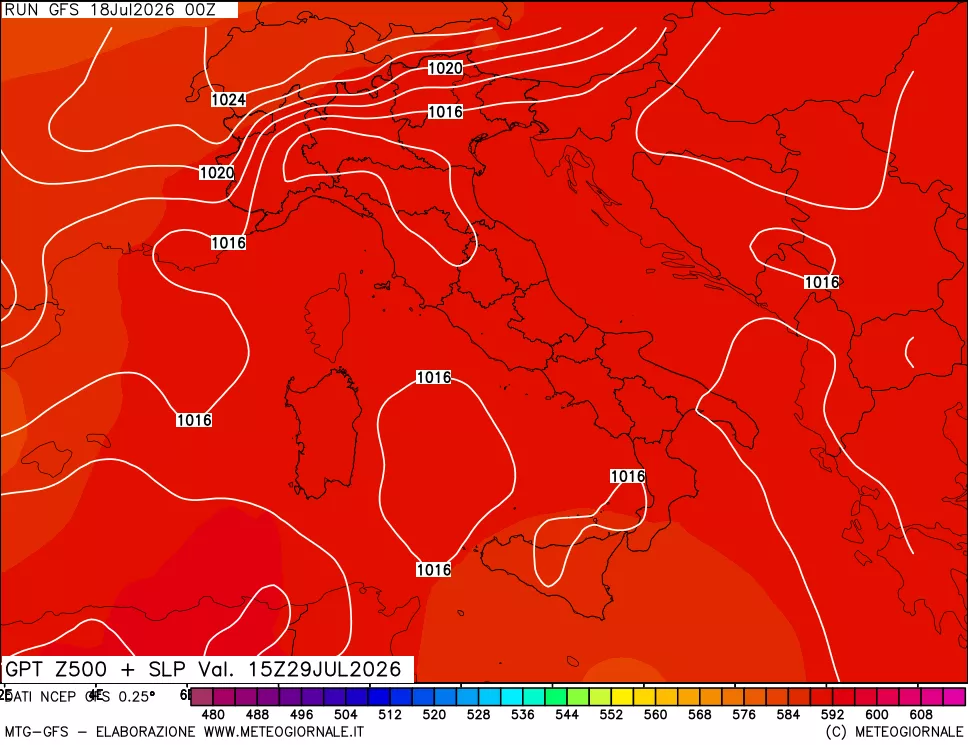 mappa 500 hPa GPT + Press SLM