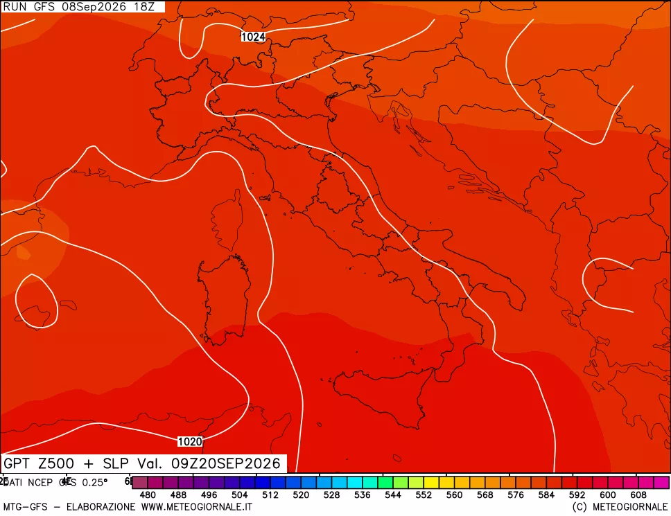 mappa 500 hPa GPT + Press SLM