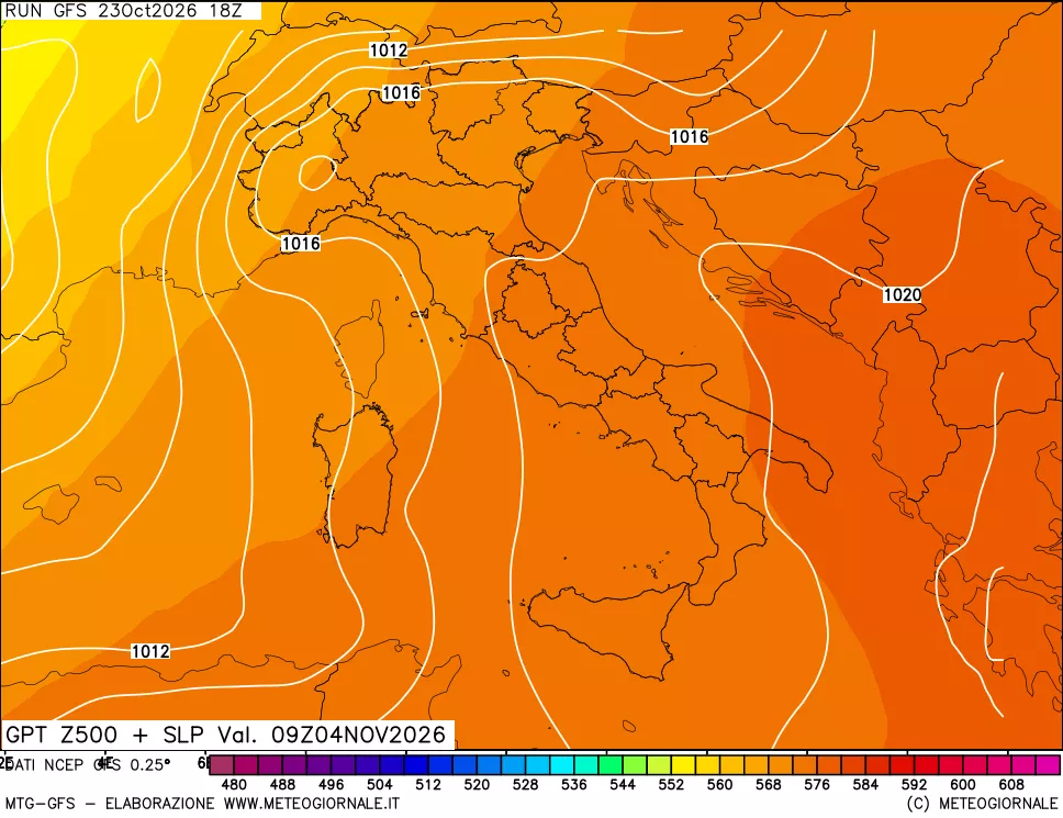 mappa 500 hPa GPT + Press SLM