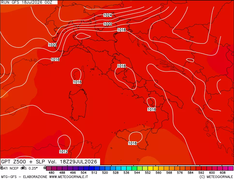 mappa 500 hPa GPT + Press SLM