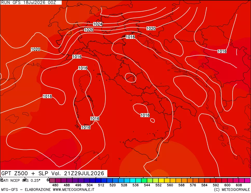mappa 500 hPa GPT + Press SLM