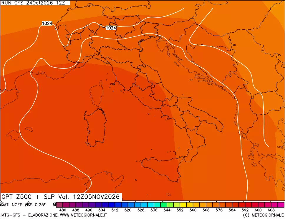 mappa 500 hPa GPT + Press SLM