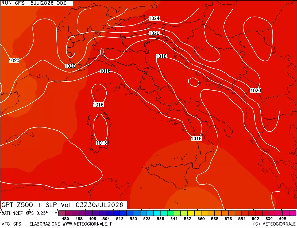 mappa 500 hPa GPT + Press SLM