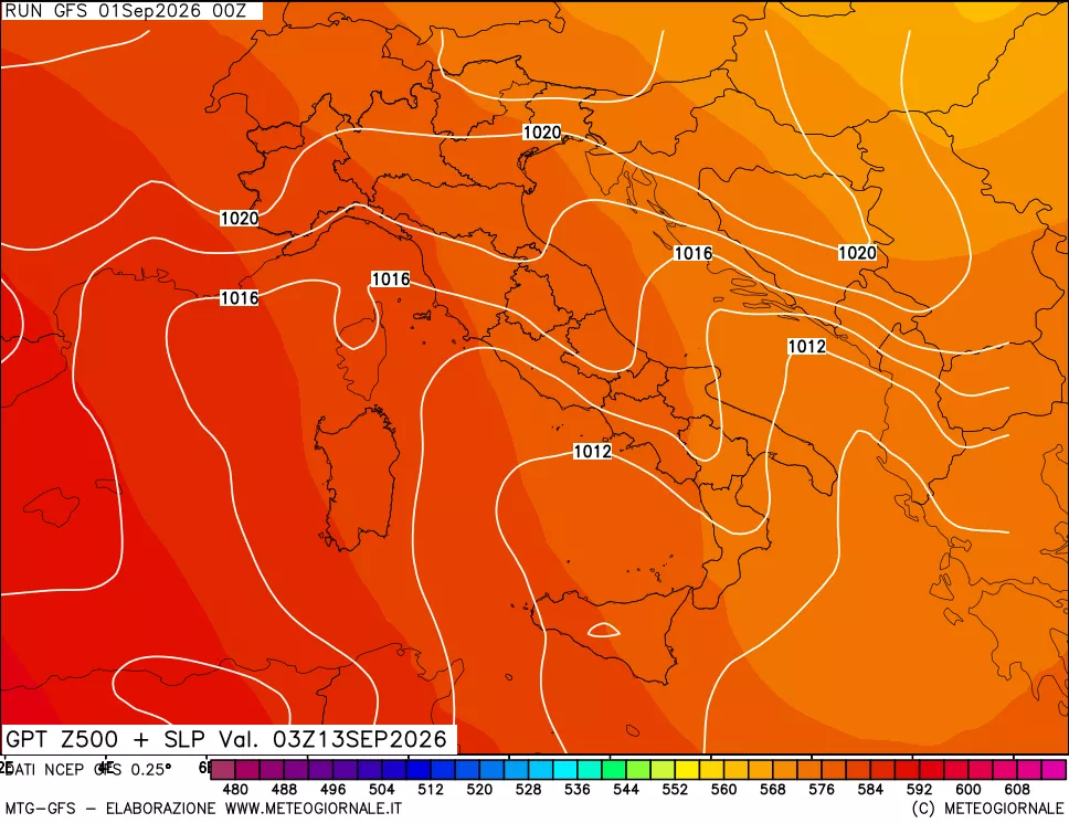 mappa 500 hPa GPT + Press SLM