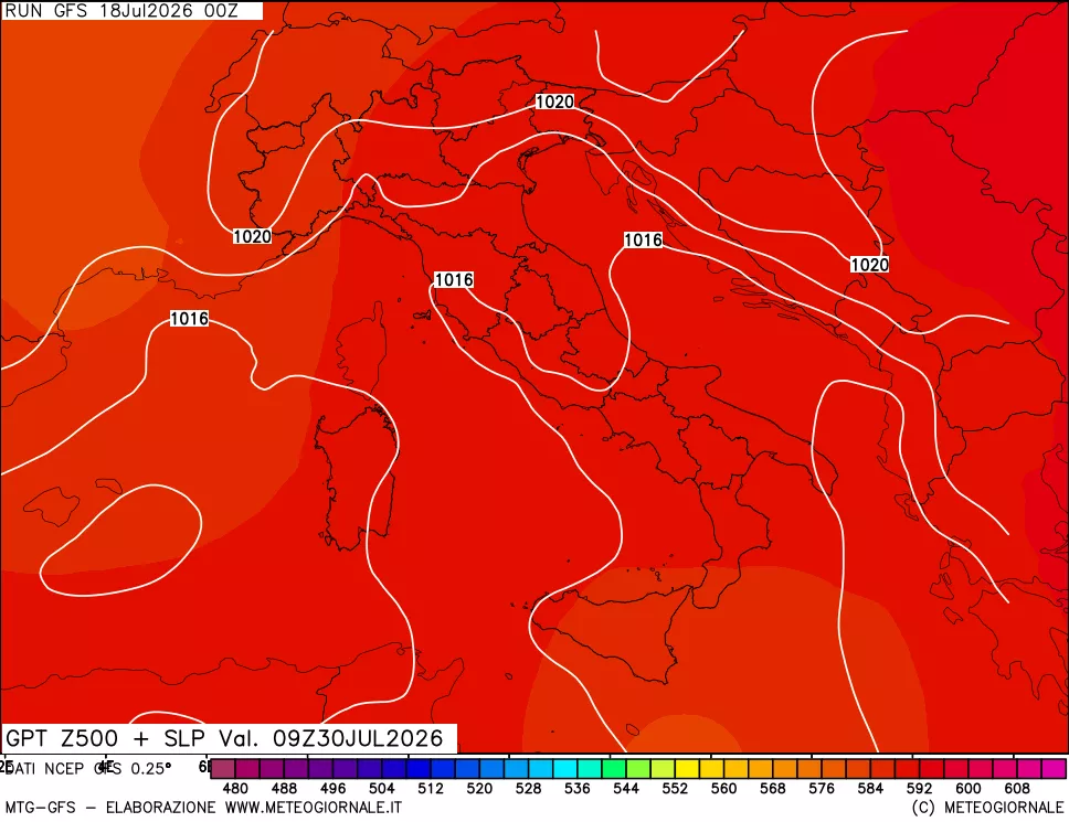 mappa 500 hPa GPT + Press SLM