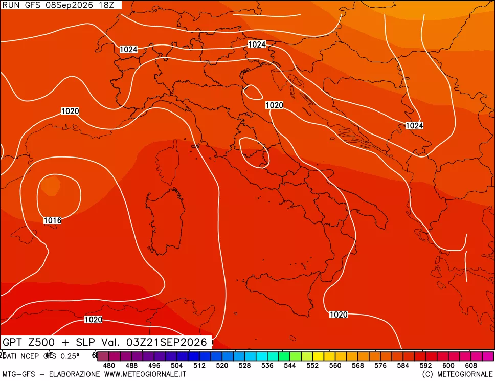 mappa 500 hPa GPT + Press SLM