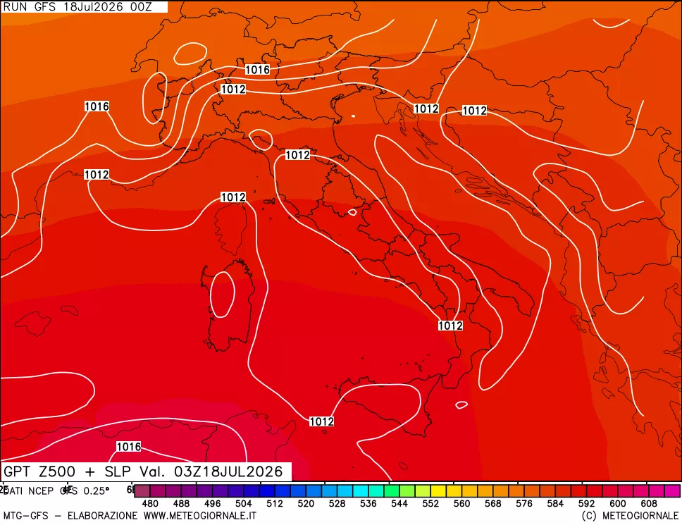 mappa 500 hPa GPT + Press SLM