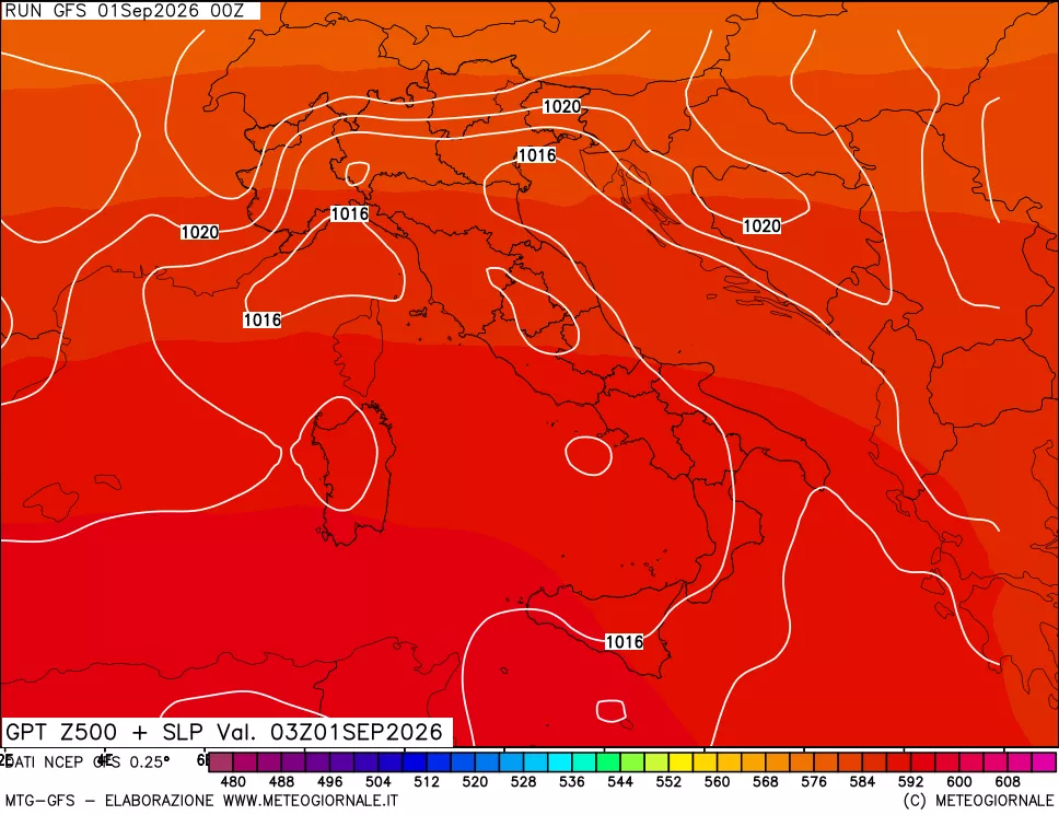 mappa 500 hPa GPT + Press SLM