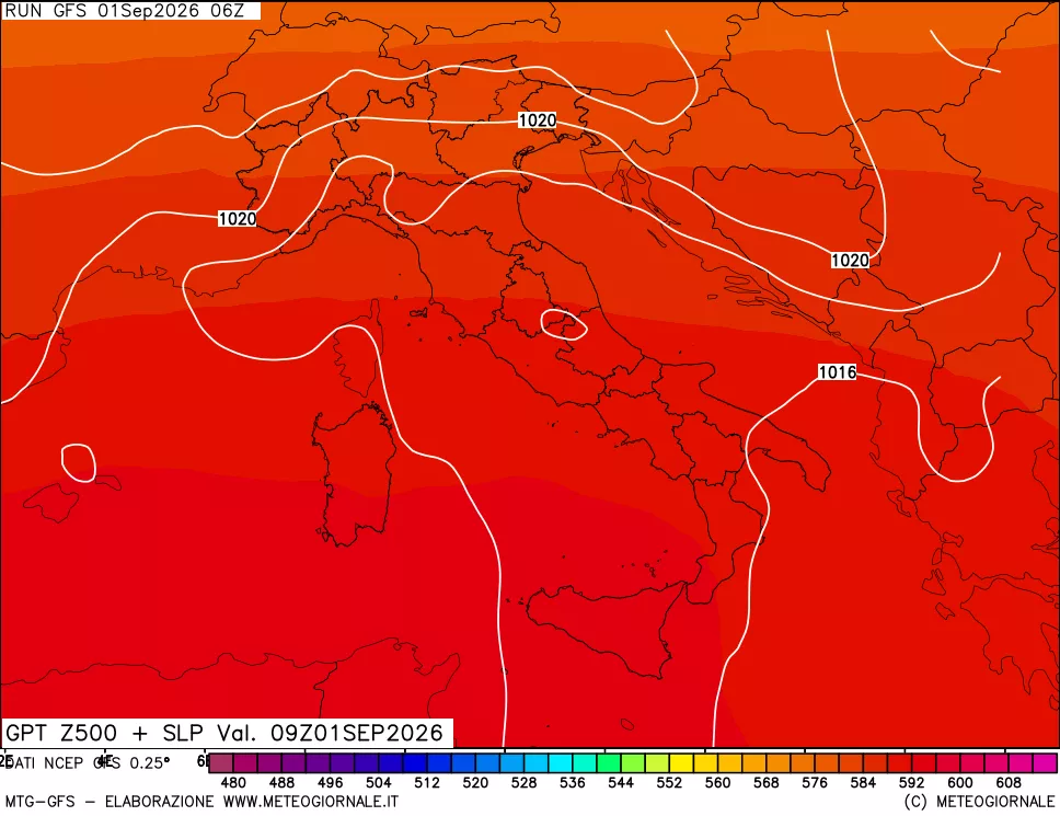 mappa 500 hPa GPT + Press SLM