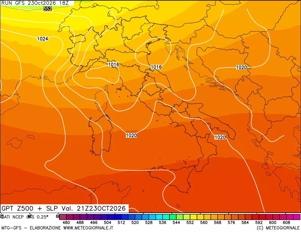 mappa 500 hPa GPT + Press SLM