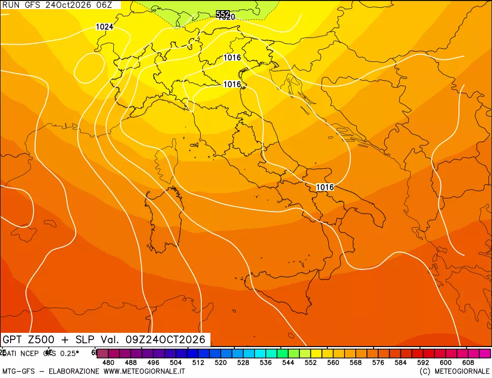 mappa 500 hPa GPT + Press SLM