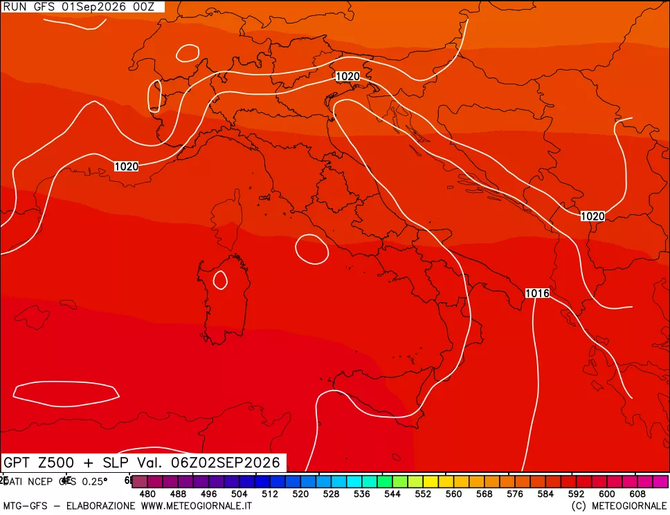 mappa 500 hPa GPT + Press SLM