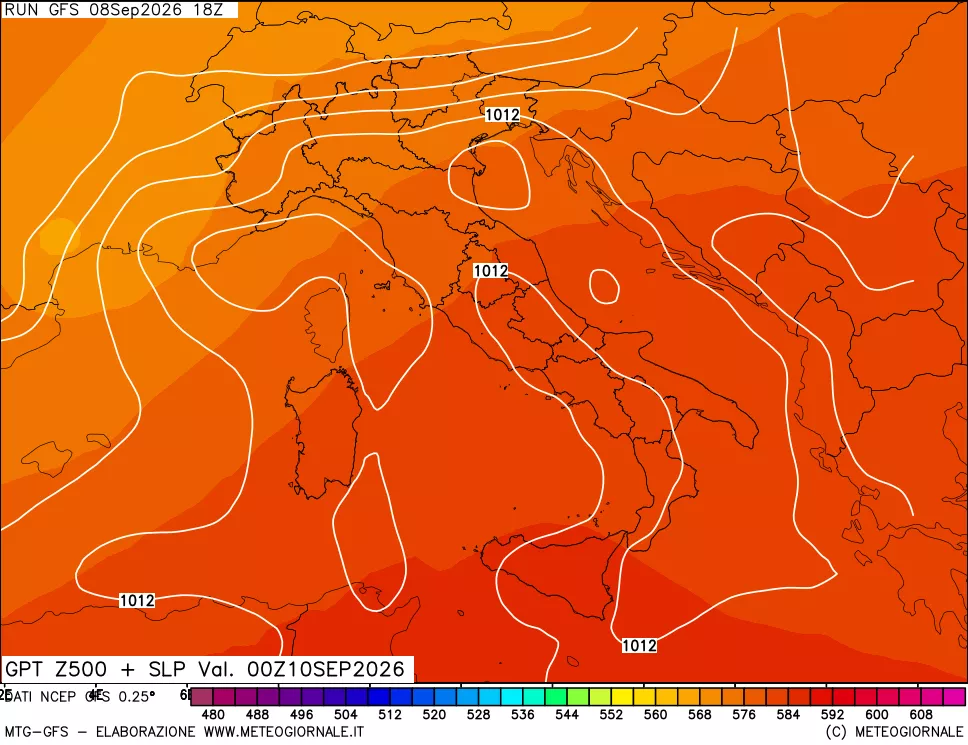 mappa 500 hPa GPT + Press SLM