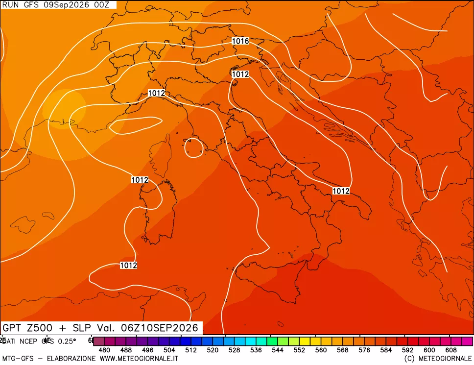 mappa 500 hPa GPT + Press SLM